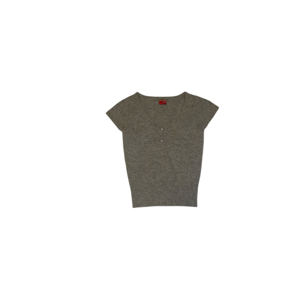 Esprit Grey Angora Blend Short Sleeved Top - Women’s Size XS